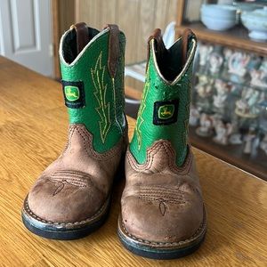 John Deere cowboy boots. Toddler size 7.